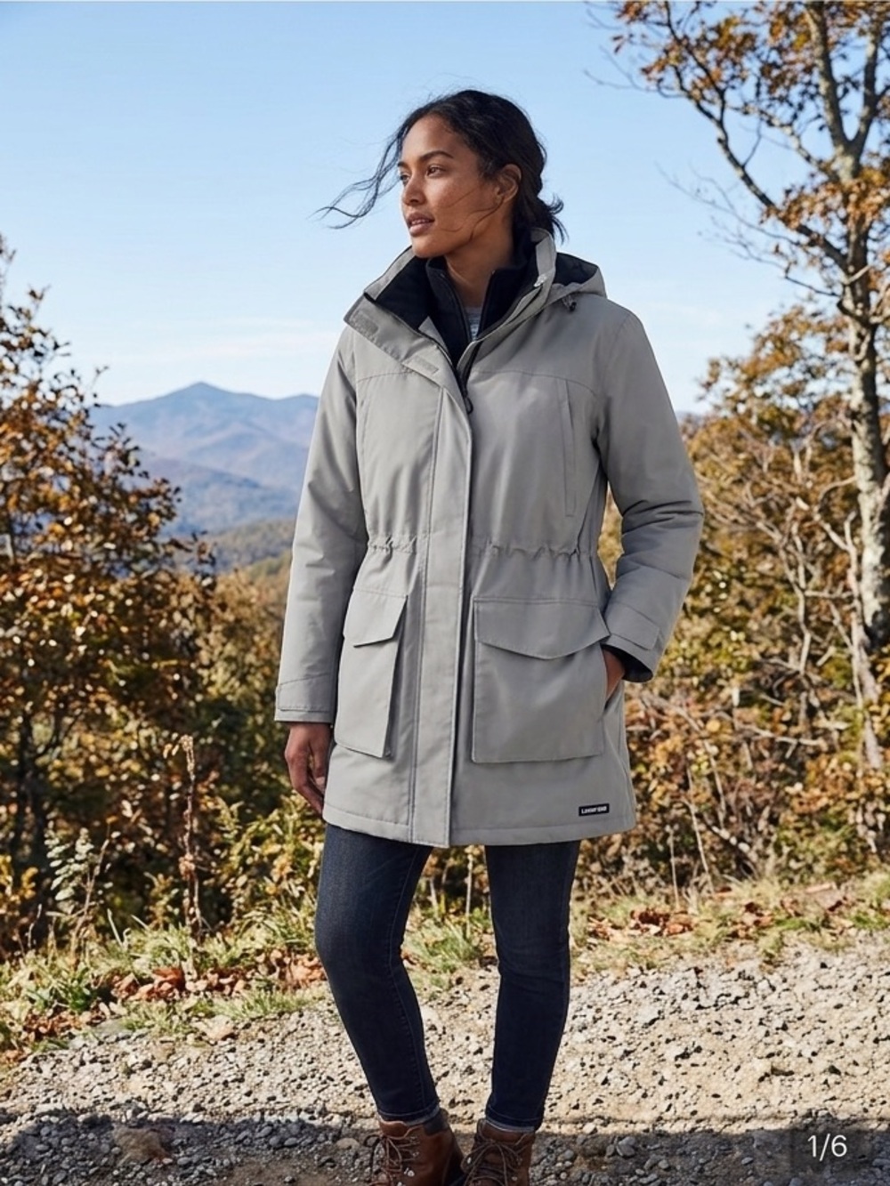 Lands' End Women's Gray Squall Parka